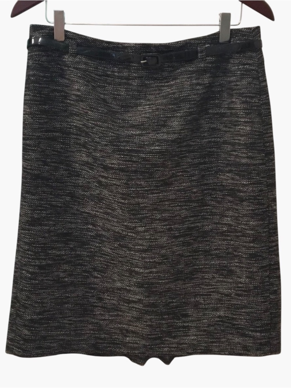 Ann Taylor Marled Tweed Belted Suit Skirt